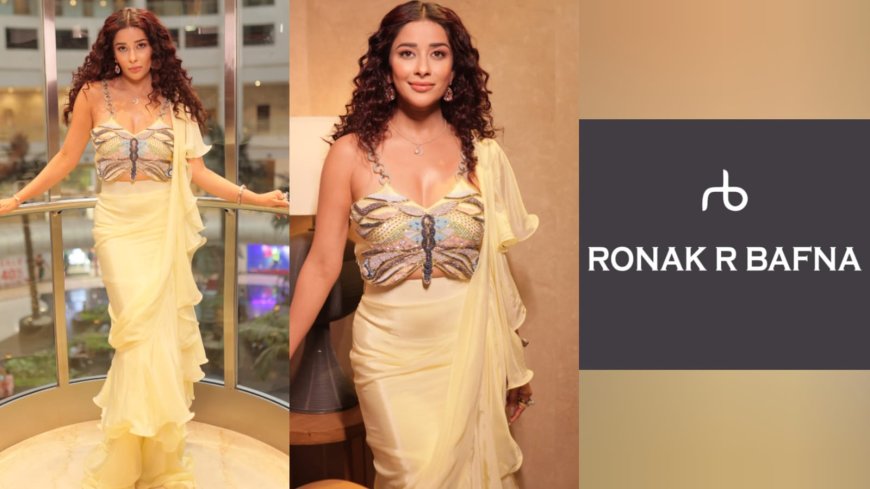 Nyra Banerjee Stuns in Globally Ronak R Bafna Signature Butterfly Blouse — Where Tradition Meets Bold Modernity